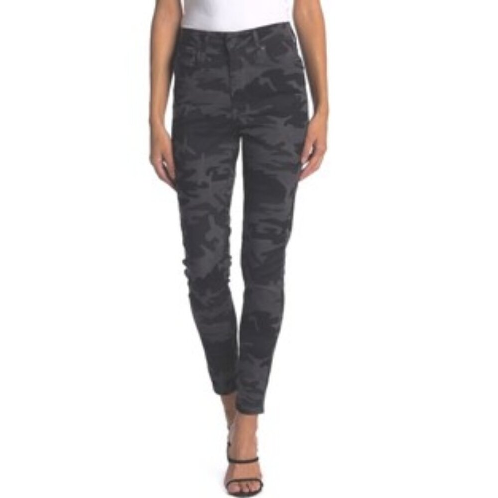 Levi's Levi Strauss & Co. High-Rise Skinny Ankle Jeans Blk Camouflage Sz 29 EUC